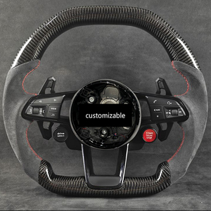 Volante Deportivo Personalizado de Fibra de Carbono para Audi <span class=keywords><strong>A3</strong></span> A4 A5 A6 A7 Q3 Q5 Q7 Q8 TT, Volante Deportivo de Fondo Plano para Reemplazo - Product Image 1