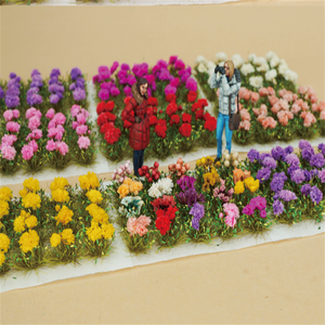 แบบจำลองทางทหารของพืชวัชพืชบนฉากค้อนสงครามภาคพื้นดินอาคารวัสดุ DIY สนามหญ้าเทียมสำหรับรถไฟรถไฟ - Product Image 5