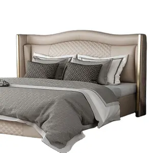 indian furniture bedroom beds King Size Bedroom Furniture Upholstered Grey Leather Bed