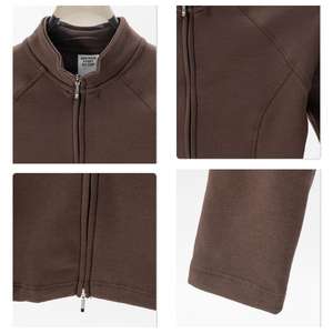 <span class=keywords><strong>Camiseta</strong></span> de Manga Larga con Cierre, para <span class=keywords><strong>Mujer</strong></span>, 270gsm, Corte Ajustado, con Forro Térmico para Invierno, Personalizable - Product Image 3