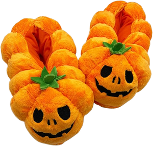 Pantuflas de muñeca de peluche de calabaza de <span class=keywords><strong>edición</strong></span> <span class=keywords><strong>limitada</strong></span> para Halloween, serie transfronteriza - Pantuflas de casa de peluche de calabaza súper lindas y divertidas - Product Image 1