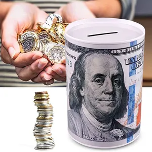 Pot de banque économiseur de pièces vide de haute qualité, boîte métallique