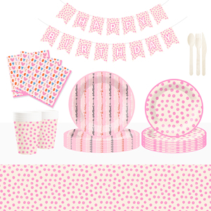 Juego de Vajilla Personalizado DAMAI para el Día de San Valentín, Incluye Plato de Papel, Vaso de Papel y Servilleta para Decoraciones de San Valentín - Product Image 1