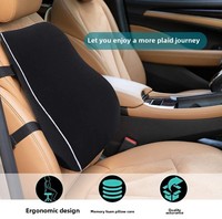 Coussin de Dossier en Mousse à Mémoire de Forme pour Soutien Lombaire Chaise de Bureau, Oreiller de Lit pour Lecture, Voiture et Fauteuil Roulant – Export Amazon