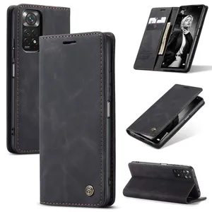 Étui de téléphone à rabat en cuir, porte-cartes magnétique, décontracté, étui portefeuille pour Xiaomi Redmi Note 11S 4G Note 11 Pro 9S, vente en gros