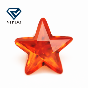 Gemas sueltas de circonia cúbica, 3x3mm, 12x12mm, naranja/naranja, <span class=keywords><strong>rojo</strong></span>, corte de estrella de cinco puntas, diamante sintético, forma de estrella, piedra CZ - Product Image 2