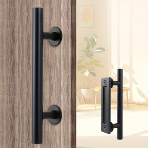 Poignée de porte coulissante invisible encastrée double face, noir mat, 11,81 pouces, <span class=keywords><strong>en</strong></span> alliage de zinc robuste <span class=keywords><strong>pour</strong></span> portail et placard - Product Image 1