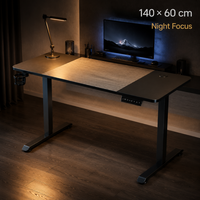 Escritorio Eléctrico AOR de un Solo Motor, Ajustable en Altura, para Trabajar Sentado o De Pie, Color Marrón, Ergonómico, para Oficina en Casa, Venta al Por Mayor de Fábrica