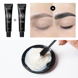 ICONSIGN Kit de sourcils semi-permanent <span class=keywords><strong>Teinture</strong></span> pour <span class=keywords><strong>cils</strong></span> noirs 15ml * 2 Teinte pour sourcils <span class=keywords><strong>Teinture</strong></span> au henné Kit de <span class=keywords><strong>teinture</strong></span> pour sourcils - Product Image 5