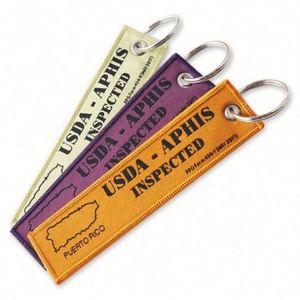 Custom Jet Keychain Embroidered Logo Twill Fabric Anime Woven Label Custom Size Promotional Brand Key Tag Decoration Gifts - Product Image 4