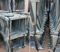 Serre-joint électrique réglable en acier galvanisé avec cale pour colonne de béton