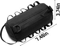 Pochette utilitaire cylindrique tactique MOLLE, sac de transport multi-usages pour radio et EDC
