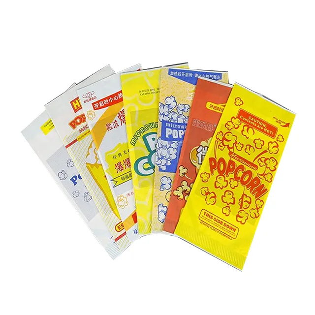 Упаковочные пакеты для попкорна/пакет из крафт-бумаги для упаковки продуктов/пакеты для микроволновой печи для попкорна