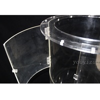 YOUYIZUO Tube en plastique coulé 4/5/6/7 couches de fabrication de couverture de protection contre le vent pour machine à fontaine à chocolat liquide avec charnière et porte