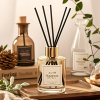 Bouteilles diffuseurs d'arômes en verre transparentes élégantes de 100 ml, 150 ml, 200 ml, vides, avec bâtonnets diffuseurs, vente en gros