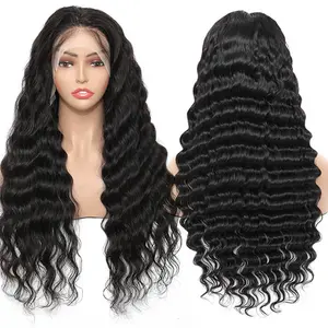 30 32 34 36 38 40 50 Zoll Echthaar Lace Front Perücken für schwarze Frauen Straight Deep Wave Kinky Curly Virgin Raw Indian Hair Perücken