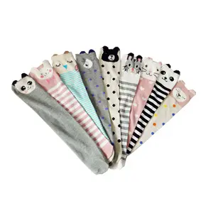 7 days fast dispatch Funky Knee Socks kids girls Animal Black Length Socks Cartoon Cat Bear Striped Knee Sox