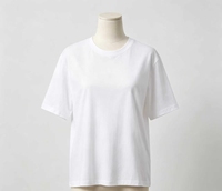 T-shirt décontracté d'été à col rond et manches courtes en jersey tricoté uni pour femme, avec impression de logo lettre, options de couleur personnalisées OEM