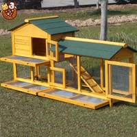 Casa de Madera para Conejos y Aves de Corral, Jaula para Animales Pequeños, para Jardín