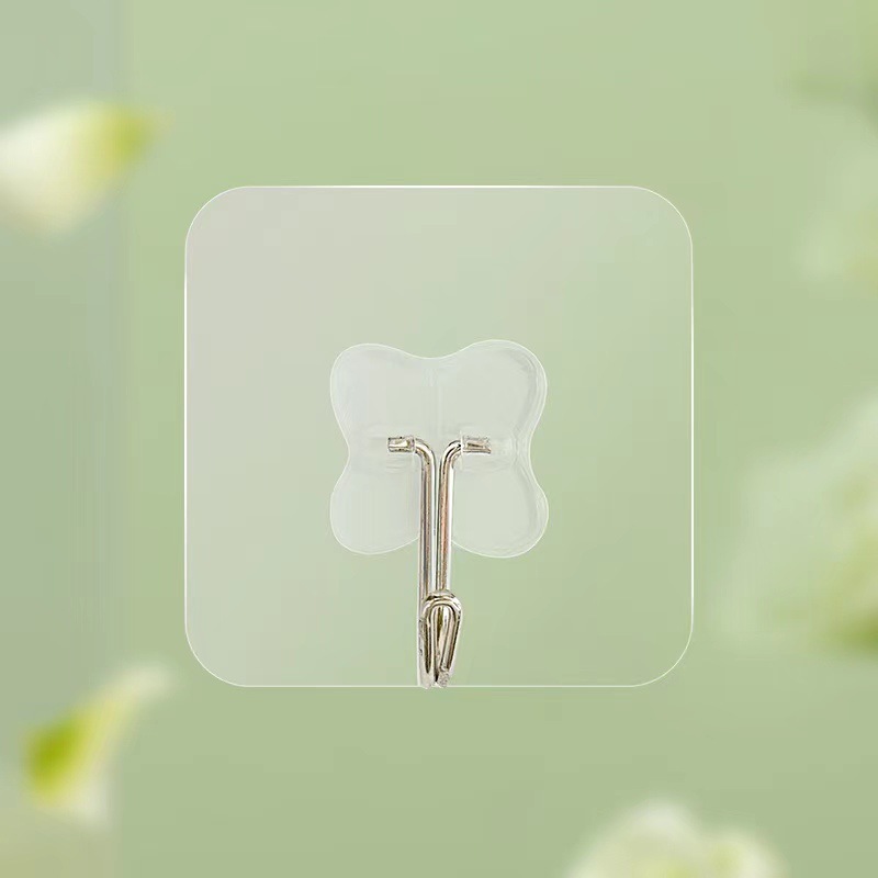 Transparent minimalist hook - single head