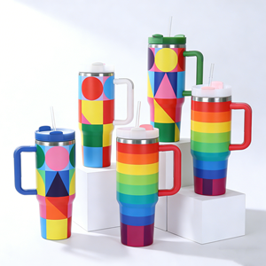 Vaso Térmico con Asa y Diseño de la Bandera de Estados Unidos con el Capitán <span class=keywords><strong>John</strong></span>, para Niños Transgénero, de Acero Inoxidable de 40 oz, con Tapa Reutilizable - Product Image 1