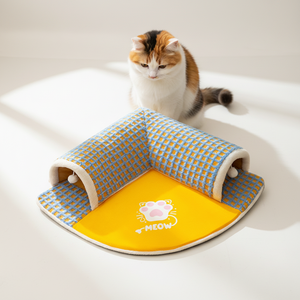 Niche pour chat tunnel écologique, détachable et lavable, nid d'été confortable de style classique pour propriétaires d'animaux multi-chats ou chiens - Product Image 4