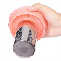 Mug à thé et café en verre borosilicate avec infuseur en acier inoxydable, design dégradé, 360 ml/12 oz, réutilisable, sans BPA, anti-fuite