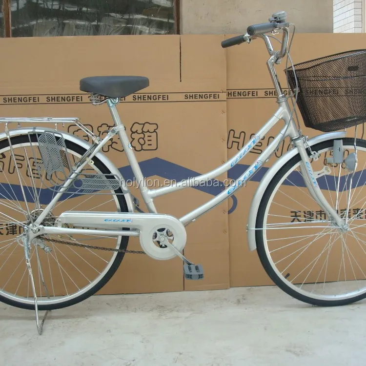 Bicicleta de ciudad de acero de 26 pulgadas, bici de una sola velocidad, barata