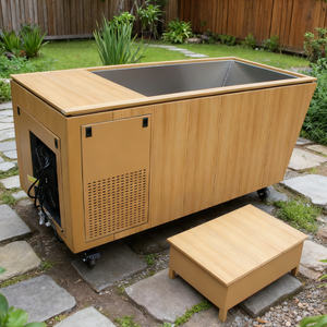 Luxe Koude Dompelbak 1hp Chiller Houten Roestvrijstalen Voering Buiten Draagbare Houten Vat Ijsbad Herstel Pod Chiller - Product Image 1