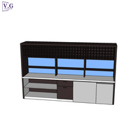 Nouveau comptoir de bar en forme de L blanc et noir moderne pour café, bar à domicile, restaurant et hôtel - Surface solide durable, personnalisable