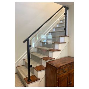 Rampe en verre modulaire Installation facile Acier inoxydable Rail caché pour escalier Rampe en verre - Product Image 5