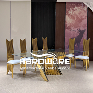 Nuovissimi Tavoli Moderni per <span class=keywords><strong>Sala</strong></span> Banchetti <span class=keywords><strong>in</strong></span> <span class=keywords><strong>Vetro</strong></span> per Matrimoni ed Eventi Formali - Product Image 1