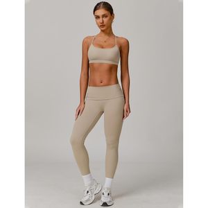 Ensemble de sport pour femme : Soutien-gorge de sport dos croisé et leggings taille haute, tenue de gym assortie pour l'entraînement et le fitness - Product Image 4