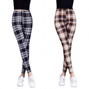 Leggings à carreaux pour femmes, pantalon sexy, leggings push-up, leggings de fitness tendance, leggings de sport, taille haute, pantalon grande taille J0034 - Product Image 5