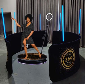 Ftl 360 <b>Photo</b> Booth Selfie <b>Machine</b> Kiosk Video Booth Transparent Glass Customizable Size/Color Smartphones iPad Instant <b>Print</b> - Product Image 5