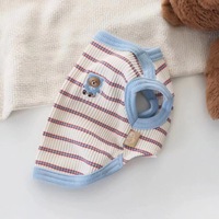 Mignons vêtements rayés pour animaux de compagnie pour chiens et chats minces tenues de manteau de chiot petits chiens gilet chemise pour animaux de compagnie pour le printemps, l'été et l'hiver
