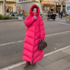 <span class=keywords><strong>Doudoune</strong></span> <span class=keywords><strong>longue</strong></span> d'hiver pour femme, avec 90% de duvet de canard blanc, à capuche, avec manches longues et coupe oversize - Product Image 2