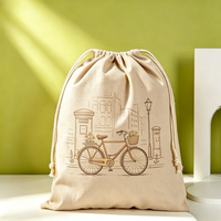 Sacs de rangement en toile recyclable à motif de dessin animé, avec coutures renforcées, simples, faits à la main, vente en gros