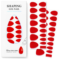 Huizi Nouvelles Bandes d'ongles en gel semi-durci à presser, longue durée, saines, pour extension de gel UV, Wraps d'ongles en gel à presser