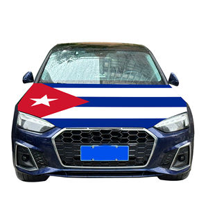 Couverture de capot de voiture nationale abordable drapeau Cuba couverture de moteur de voiture drapeau vente directe d'usine tissu polyester - Product Image 5