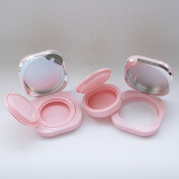 Boîte à coussin d'air réutilisable vide carrée pour poudre de maquillage, fond de teint BB, avec miroir et éponge douce