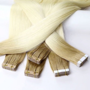 Extensiones de Cabello Natural Virgen 100% Humano, Doble Trama, Aspecto Natural, 14-24 Pulgadas, Inyectadas con Oro, Extensiones de Cabello con Cinta Adhesiva, Cabello Chino de Alta Calidad - Product Image 1