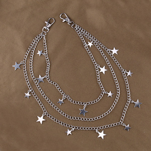 สร้อยคาดเอวหลายชั้นยี่ห้อ Yueli Star ทำจากโลหะผสมสังกะสี เหมาะสำหรับใส่ทุกวัน สไตล์ฮิปฮอป - Product Image 1
