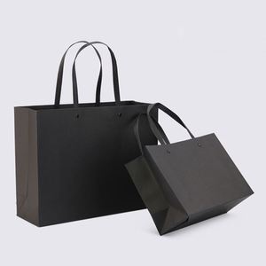 Bolsa de Papel Kraft Negra al por Mayor con Asa, Bolsas Personalizadas con Logotipo - Product Image 2