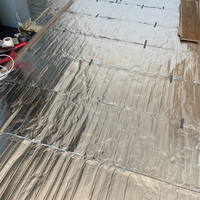 Tapis chauffant électrique en aluminium pour hôtel moderne, 150W/M, isolé en fluoropolymère, garantie 25 ans, pour revêtements de sol stratifiés/bois