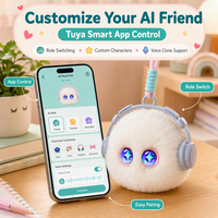 KI-Begleiter-Roboter Plüschpuppe mit Sprachkonversation, Berührungsinteraktion, Blinzeln der Augen, Kinder-Taschenanhänger, Mini-Komfort-Smart-Spielzeug