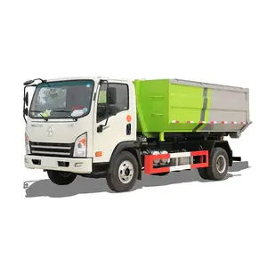 DaYun new or used 4x2 6tons roll off garbage truck hook lifting garbage truck for sale