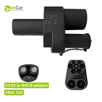 Adaptateur 250A DC CCS2 vers NACS Adaptateur AC 32A Nacs vers CCS EV Chargeur Convertisseur Combo 2 Plug Connecteur pour Véhicule Électrique Charge Rapide