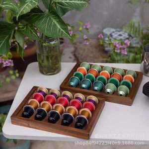 Wooden Coffee Capsule Storage Box 4 Layers <b>Desktop</b> Display Rack For Coffee Pods - Product Image 2