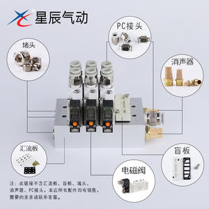 Vanne solénoïde pneumatique Xingchen à 2 positions et 5 voies SY5120-5LZD-01SY3120-5LZD-M5 pour le contrôle de l'eau et du gaz, personnalisation OEM - Product Image 3